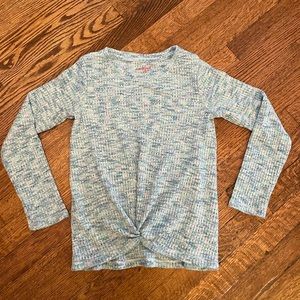 Cat & Jack blue thermal twist top 💙